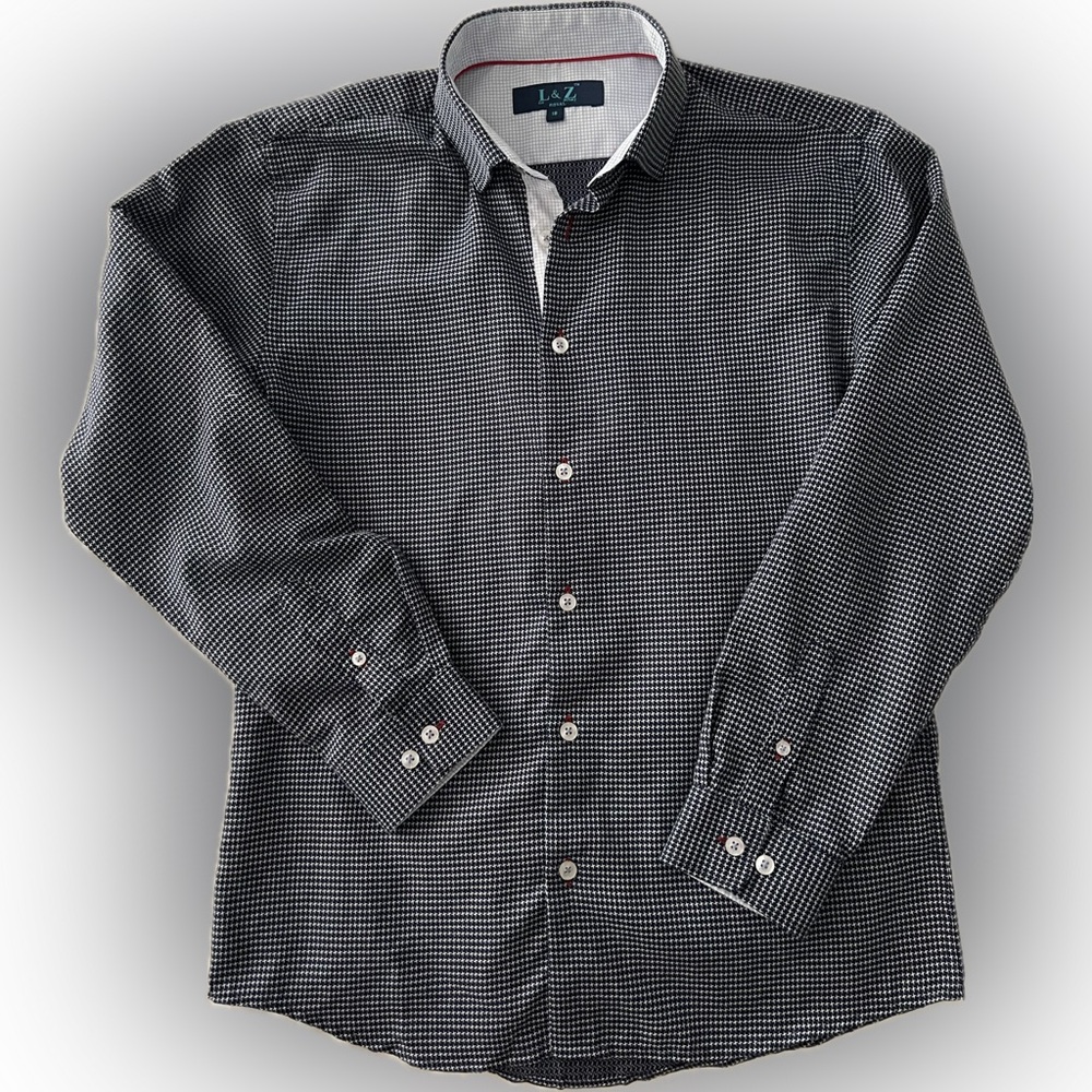 Navy and White Kids Button Down Shirt size 18